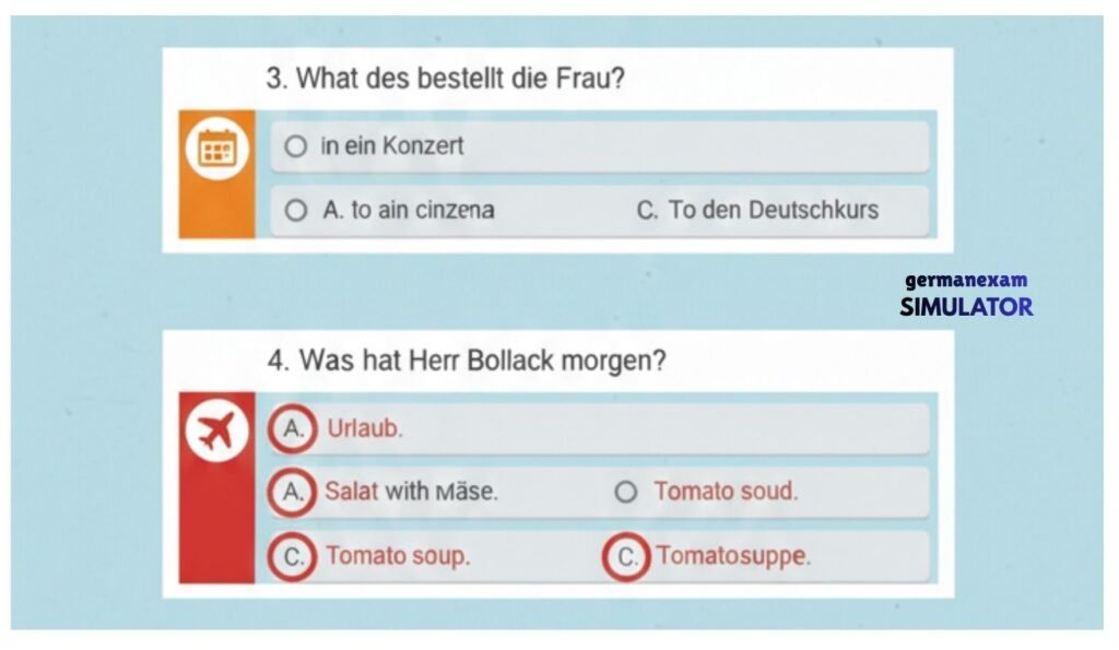 TELC A1 – Hören 2 , Teil 1