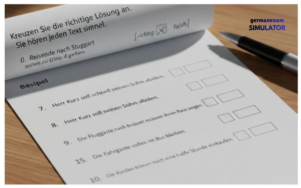 TELC A1 – Hören 2, Teil 2