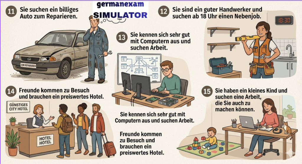 TELC A 2 – Lesen 5, Teil 3
