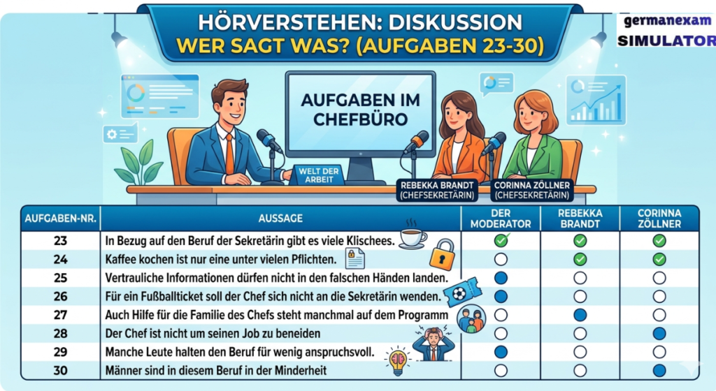 GOETHE B 1 – Hören 2, Teil 4