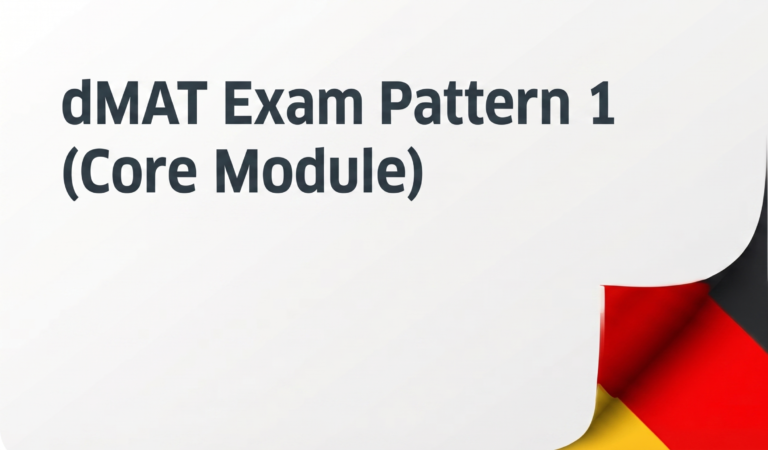 dMAT EXAM Pattern 1 (Core Module)